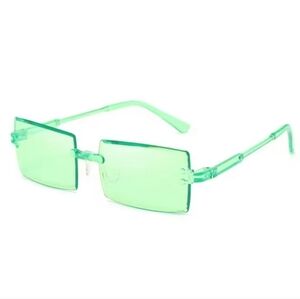 Stylish Green Rectangular Sunglasses